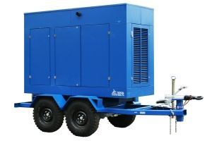 Дизельный генератор ТСС ЭД-250-Т400 с АВР в погодозащитном кожухе на прицепе 025289 фото