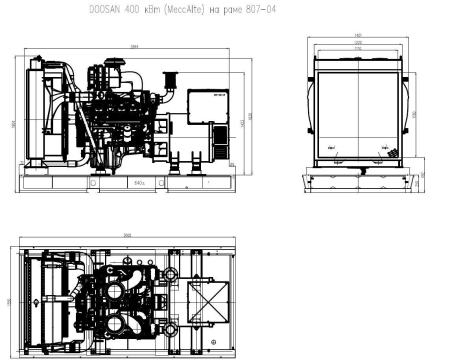 Дизельный генератор  АД-400С-Т400-1РМ17 (Mecc Alte)